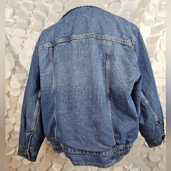 Arizona Jean‎ Co Sherpa-Lined Denim Jacket – Vintage Style Size S - Picture 6 of 7